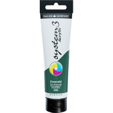 TeknoKapsül Daler Rowney Akrilik Boya System 3 Orıgınal 150 ml Emerald 129150335