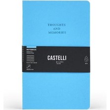 TeknoKapsül Castelli Milano Notebook Mid Ruled Esse Ocean 13 x 21 cm