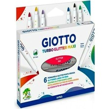 TeknoKapsül Giotto Maxi Glitter Keçeli 6 Lı Simli Renkler 426600