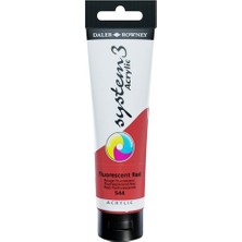 TeknoKapsül Daler Rowney Akrilik Boya System 3 Orıgınal 150 ml Fluoro Red 129150544