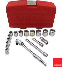 Velora Ceta Form 3/8" Inç Sae Lokma Takımı 17 Parça 12 Köşe C10A-17PBT