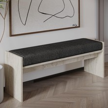 Velora Pearl Bench – Modern Tasarım Antre, Mutfak, Yatak Odası, Balkon Oturma Bankı, Kolay Kurulum, Traverten Desen