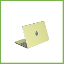 Bezos MacBook Neo Uyumlu Şeffaf Macbook Kapak - Yeşil Umt