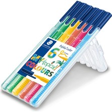 TeknoKapsül Staedtler Triplus Color Tropikal Renk 6'lı Keçeli Boya Seti