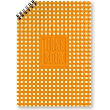 TeknoKapsül Thinkbook Bloknot Renkli Köşe Spiralli Defter Turuncu