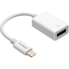 TeknoKapsül HY-XO48 Beyaz USB F To Lightning 10CM Kablolu Otg Çevirici