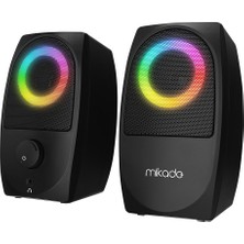 TeknoKapsül MD-90R 2.0 5W * 2 Siyah Bluetooth Rgb 2.0 Gaming Speaker