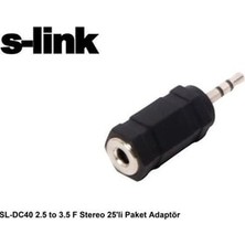 TeknoKapsül SL-DC40 2.5 To 3.5 F Stereo 25`li Paket Adaptör