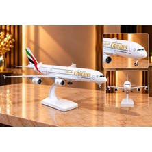 Hace Bazaar Metal Emirates Airbus Yolcu Uçağı Maketi Standlı Dekoratif  ALK6140