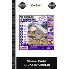 Carlburn Delux Serisi Şişme Çadır 300*210*200CM Konaklama Açık Hava Macera