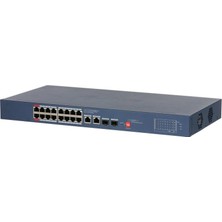 Dahua CS4220-16GT-240 16 Port Gıgabıt + 2xgb RJ45/2XGB Sfp Uplınk Cloud Yönetilebilir 240W Poe Rackmount Swıtch Bzstwın