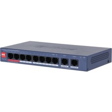 Dahua CS4010-8GT-110 8 Port Gıgabıt + 2 Port Gıgabıt RJ45 Uplınk Cloud Yönetilebilir 110W Poe Metal Kasa Swıtch Bzstwın
