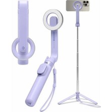 TeknoKapsül Kablosuz Bluetooth Selfie Çubuğu Magsafe ile Uyumlu Uzaktan Kumandalı Tripod / 60 cm Kolay Taşınabilir Mag Fit S571W Lavanta - AMP07658