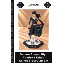 Carlburn Özel Seri Demon Slayer Giyu Tomioka Kılıçlı Anime Figürü 30 cm Fantezi Ürün Hayran Eşyası