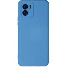 Hace Bazaar Vivo Y15S Kılıf Nano Içi Kadife Silikon - Mavi