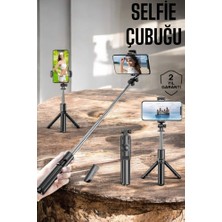 TeknoKapsül Kumandalı Tripod Telefon Tutucu Selfie Çubuğu 360 Derece Dönebilen