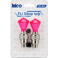 Shopwave 2pcs Pembe Elmas Kesim Prizma Model Sibop Işık Pilli Bisiklet - Motor - Araç Hareket Sensörlü İ18-021 (5047)