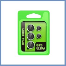 Yuva Izi Samsung Galaxy S23 Ultra Uyumlu Raze Metal Kamera Lens - Yeşil Ajs