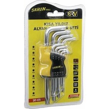 Hace Bazaar 9 Pcs Kısa Yıldız Alyan Anahtar Seti M-2 - 50HRC  BX40