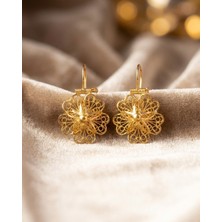 Paksoy Kuyumculuk Gül Ajurlu Altın Küpe 22 Ayar 5.03 Gram - K01354