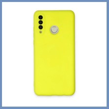 Yuva Izi Huawei P30 Lite Uyumlu Kılıf Nano Içi Kadife Silikon - Sarı Ajs