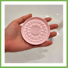 Bezos 3D Baskı Makyaj Fırçası Temizleme Pedi - Desenli Aparat-Pembe Umt