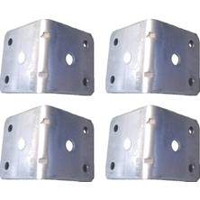 Hesaplı Hırdavat Geniş Gönye 40X40 Galvaniz Köşebent L Bağlantı 4 Adet