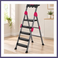 Teknokapsül 4+1 Basamaklı Metal Merdiven 150 kg Bzsth
