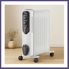 Teknokapsül 11 Dilimli Yağlı Radyatör Isıtıcı 2500W Ayarlı Termostat Bzsth