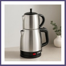Teknokapsül 2in1 Çaycı & Kettle Elektrikli Çay Makinesi 1.7l + 0.7l Çelik Bzsth