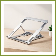 Bezos Katlanabilir Alüminyum Laptop Stand 6 Açılı Gümüş Vlr
