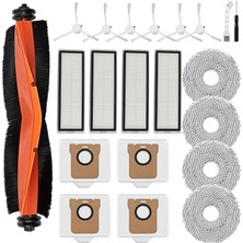 KSB Store Xiaomi X20+, X10+, X20 Plus Için Aksesuar Seti, Dreame L10S Ultra, L10 Ultra Için Yedek Parçalar, 1 Ana Fırça, 4 Filtre, 4 Paspas Bezi, 4 Toz