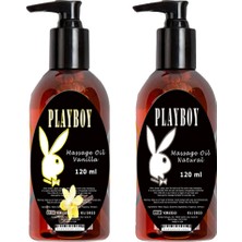 KSB Store Playboy Massage Oil Natural And Vanilla Fragrances 120 ml Kokusuz ve Vanilya Kokulu Vücut Masaj Yağı
