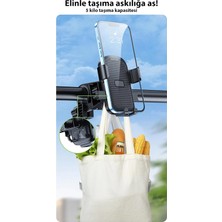 Str Store NR76 Motor ve Bisiklet Telefon Tutucu Tek El Kullanım Pazar Poşeti Askılıklı