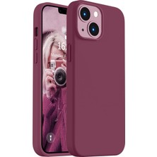 KSB Store iPhone 15 ile Uyumlu Içi Kadife Lansman Silikon Kılıf – Kamera Korumalı, Darbe Emici, Premium Yumuşak Kapak Bordo
