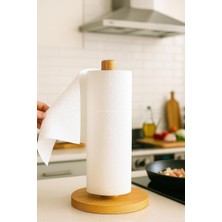 Str Store Bambu Kağıt Havluluk Doğal Ahşap Mutfak Tezgahı Için Dikey Kağıt Havlu Standı Modern Şık Tasarım Dayanıklı Kolay Temizlenir Kaymaz Tabanlı Pratik Kağıt Havlu Tutucu Organizer (Yuvarlak)