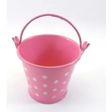 Str Store Benim Marifetlerim - Puantiyeli Pembe Metal Kova 1 Adet