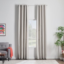 Str Store %85 Karartma Perdesi 2 Panelli Set; Beyaz Perdeler 250 cm Uzunluk; Isı Yalıtımlı, Gürültü Azaltıcı