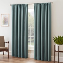 Str Store Tricia Modern Oda Karartma Termal Çubuk Cep Pencere Perdesi Yatak Odası Için (1 Panel), 132 cm x 241 Cm, Nehir Mavisi