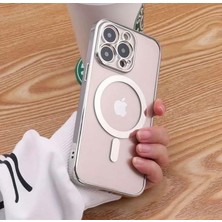 Str Store Tia Aks iphone 13 Pro Için Kablosuz Şarj ile Uyumlu, Kamera Lens Korumalı Lazer Kılıf Silver