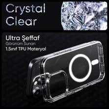 Str Store iPhone 16E / 17E Için Magsafe ile Uyumlu Şeffaf Kılıf Kristal Berraklığında Materyal Polikarbonat Arka Kısım ve Silikon Kenarlar Wireless Kablosuz Şarj Destekli Kılıf Kapak (16E / 17E)