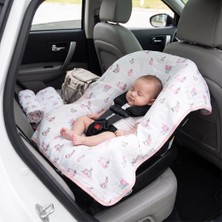 Str Store % 100 Pamuk Müslin Puset & Oto Koltuk Örtüsü - Bébé Lapin Rose POKORT-BLR-000STD