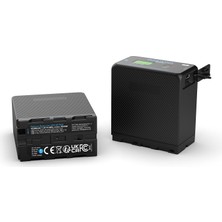 Str Store Platinum NP-F970 10500MAH Li-Ion Batarya Sony Kamera LED Işık Monitör Uyumlu Usb-C PD45W
