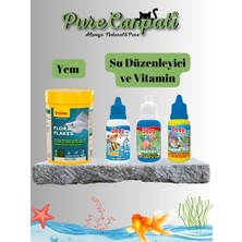 Str Store Bitkisel Flake Balık Yemi Seti – Akvaryum Vitamin Damlası + Anticlor + Aquafix