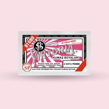 Str Store Viktoria Kumaş Boyasi 04 Koyu Pembe - (3 Paket Boya + 2 Paket Fiske)