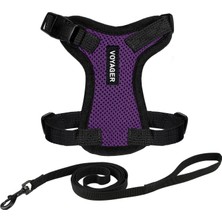 Str Store Voyager Step-In Lock Pet Koşum Takımı - Tüm Hava Örgüsü, Kediler ve Köpekler Için Koşumda Ayarlanabilir Adım - Mor/siyah Kesim, Xxs