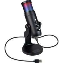 Str Store Profesyonel Stüdyo Mikrofon Kayıt Condenser Masaüstü Canlı Yayın Mikrofonu Pc USB C, Oyun, Podcast, Kayıt, Yayın, Asmr Sessiz/eko, Telefon Adaptörü, Mac, Winows ile Uyumlu K68-A - (Siyah)