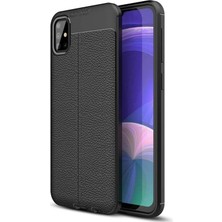 Str Store Samsung Galaxy A71 Için Kılıf Deri Dokulu Silikon Siyah [galaxy A71 ile Uyumlu Kılıf - Siyah]