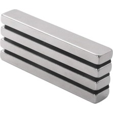 SBN - Store Dünya Magnet 4 Adet Çok Güçlü 50 mm x 10 mm x 5 mm Köşeli Süper Güçlü Neodyum Mıknatıs