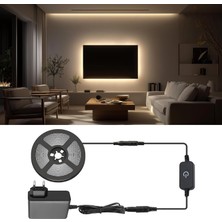SBN - Store 2.5 Metre Günışığı Şerit LED Dokunmatik Anahtar Tak Çalıştır Hazır Set Adaptör Dahil, Açma-Kapama, Parlaklık Ayarı Yapılabilir, Mutfak, Tezgah, Dolap